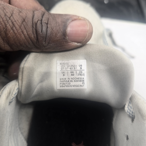 Asics Gray Athletic Shoes with Red Soles - Picture 6 of 7